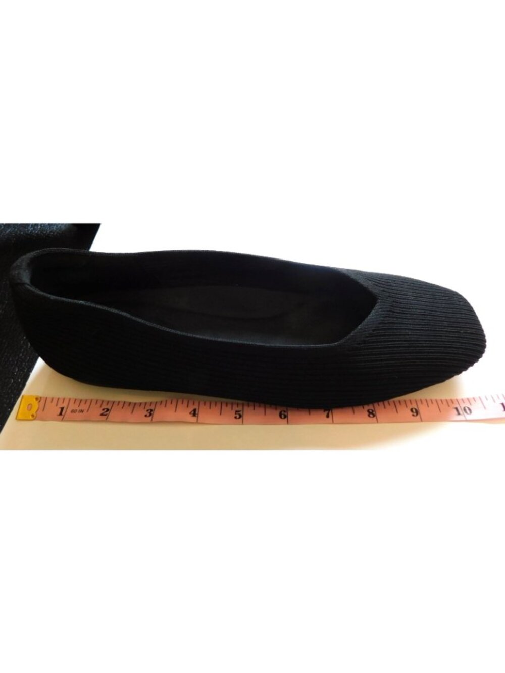 Vivaia Womens Margot 2.0 Black Knit Square Toe Ballet Flats Size 39.5 8.5 / 9 - Picture 7 of 7